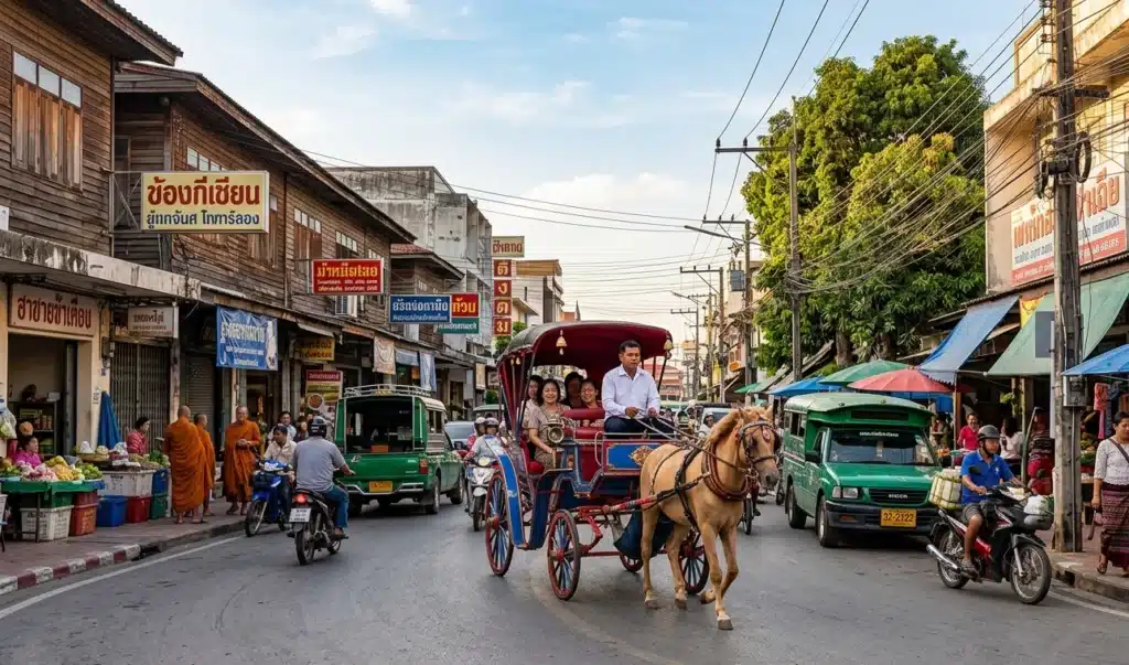 Pferdekutschen in Lampang